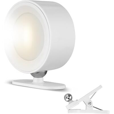 REV Klemlamp, led-wandlamp met accu, 150 lumen, dimbaar, 360 graden verstelbaar, ideaal voor hal, slaapkamer en woonkamer, wit REV Klemlamp, led-wandlamp met accu, 150 lumen, dimbaar, 360 graden verstelbaar, ideaal voor hal, slaapkamer en woonkamer, wit