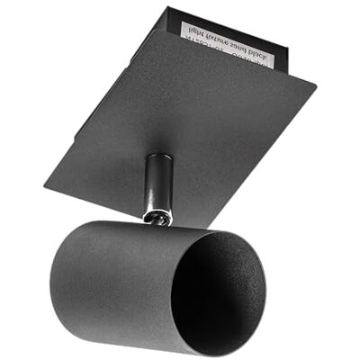 GTV Plafonnier Venetto Éclairage moderne pour bureaux, appartements et pièces Plafonniers plafonniers 1 x GU10 Rond Noir GTV Plafonnier Venetto Éclairage moderne pour bureaux, appartements et pièces Plafonniers plafonniers 1 x GU10 Rond Noir