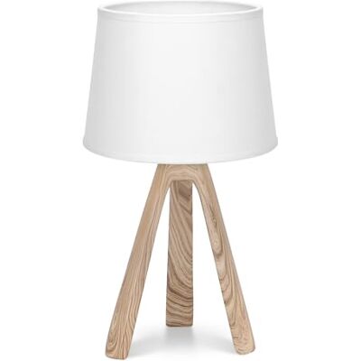 Aigostar Tafellamp, nachtkastje, bureau met harsbasis en stoffen lampenkap. Fitting E14. Milieuvriendelijk, modern en vintage. Aigostar Tafellamp, nachtkastje, bureau met harsbasis en stoffen lampenkap. Fitting E14. Milieuvriendelijk, modern en vintage.