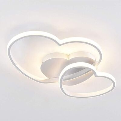 HAZARA Led-plafondlamp moderne woonkamer plafondlamp dimbaar hart plafondlamp acryl ontwerp licht kinderen slaapkamer verlichting slaapkamer decoratie kroonluchter Ø54 x h 5,5 cm (kleur: wit) HAZARA Led-plafondlamp moderne woonkamer plafondlamp dimbaar hart plafondlamp acryl ontwerp licht kinderen slaapkamer verlichting slaapkamer decoratie kroonluchter Ø54 x h 5,5 cm (kleur: wit)
