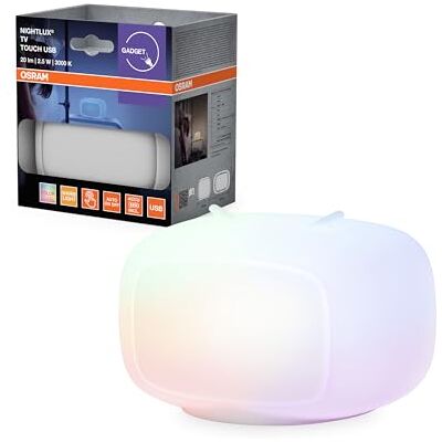 OSRAM NIGHTLUX TOUCH wit touchscreen tv-nachtlampje van kunststof, IP20-bescherming, ideaal voor kinderkamer OSRAM NIGHTLUX TOUCH wit touchscreen tv-nachtlampje van kunststof, IP20-bescherming, ideaal voor kinderkamer