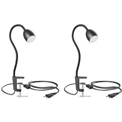 ledscom.de KLUK 2 stuks GU10 klemlamp met zwanenhals, zwart incl. GU10, warm wit, 4,914W, 450lm ledscom.de KLUK 2 stuks GU10 klemlamp met zwanenhals, zwart incl. GU10, warm wit, 4,914W, 450lm