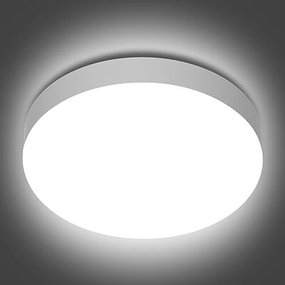 genatu Led-plafondlamp, 19 W, plafondlamp, badkamer, IP65, waterdicht, 20 cm, rond, komt overeen met 126 W, waterdicht voor nat gebruik, plafondlamp, badkamerlamp, waterdicht, hal, kleedkamer, rond, wit genatu Led-plafondlamp, 19 W, plafondlamp, badkamer, IP65, waterdicht, 20 cm, rond, komt overeen met 126 W, waterdicht voor nat gebruik, plafondlamp, badkamerlamp, waterdicht, hal, kleedkamer, rond, wit