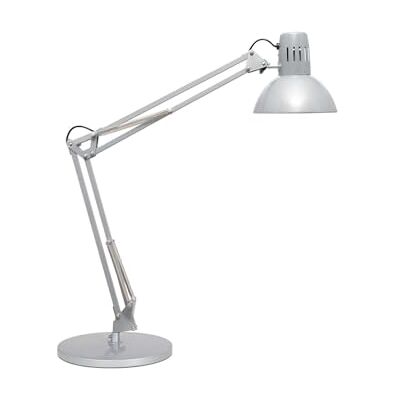 MAUL study bureaulamp van metaal, professionele ledlamp, flexibele staande lamp voor kantoor en werkplaats, hoogwaardige ledverlichting, bureaulamp met gloeilamp, zilver MAUL study bureaulamp van metaal, professionele ledlamp, flexibele staande lamp voor kantoor en werkplaats, hoogwaardige ledverlichting, bureaulamp met gloeilamp, zilver