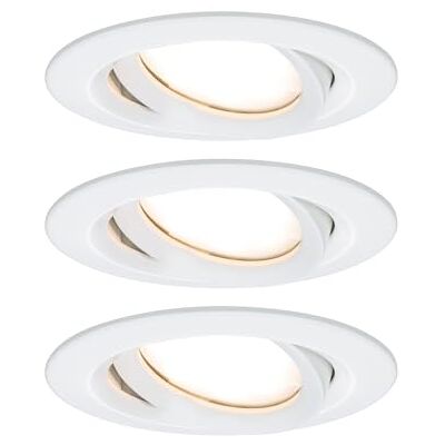 Paulmann 93682 LED inbouwspot Nova Plus set van 3 rond draaibaar 3 x 6,8 W IP65 dimbaar schijnwerpers enc wit mat spot aluminium lamp enc 2700 K Paulmann 93682 LED inbouwspot Nova Plus set van 3 rond draaibaar 3 x 6,8 W IP65 dimbaar schijnwerpers enc wit mat spot aluminium lamp enc 2700 K