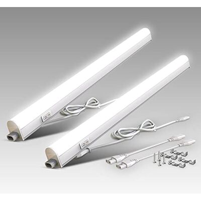 B.K.Licht I Set van 2 LED onderkastverlichting I Keukenverlichting I Lichtlijst I 57,3 cm I 8W I 700lm I 4.000K neutraal wit I uitbreidbaar met plug-in systeem B.K.Licht I Set van 2 LED onderkastverlichting I Keukenverlichting I Lichtlijst I 57,3 cm I 8W I 700lm I 4.000K neutraal wit I uitbreidbaar met plug-in systeem