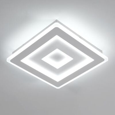 Comely Moderne vierkante led-plafondlamp, plafondlamp, 36 W, 28 cm, plafondlamp, wit, slaapkamer, woonkamer, koud wit licht, 6500 k Comely Moderne vierkante led-plafondlamp, plafondlamp, 36 W, 28 cm, plafondlamp, wit, slaapkamer, woonkamer, koud wit licht, 6500 k