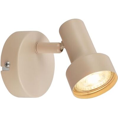 Briloner Wandlamp voor binnen, draaibaar, GU10-fitting, max. 9 W, wandlamp, slaapkamer, wandlampen, slaapkamerlamp, 8 x 10,5 cm, beige Briloner Wandlamp voor binnen, draaibaar, GU10-fitting, max. 9 W, wandlamp, slaapkamer, wandlampen, slaapkamerlamp, 8 x 10,5 cm, beige