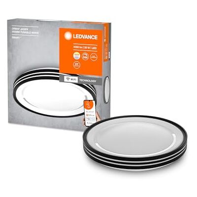 LEDVANCE ORBIS JADEN Smart WiFi-lamp Ø 48 cm dimbaar led-plafondlamp voor binnen 30 W kleurtemperatuur 2700-6500 K 3300 lm wit met zwarte ring en zijlichtringen LEDVANCE ORBIS JADEN Smart WiFi-lamp Ø 48 cm dimbaar led-plafondlamp voor binnen 30 W kleurtemperatuur 2700-6500 K 3300 lm wit met zwarte ring en zijlichtringen