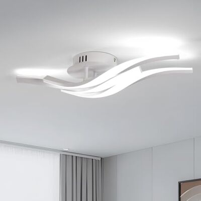 Comely Led-plafondlamp, 24 W, 2700 lm, moderne hanglamp van aluminium met 3 gebogen lampen, ledlamp voor woonkamer, keuken, hal, slaapkamer, 6500 K, lengte 52 cm Comely Led-plafondlamp, 24 W, 2700 lm, moderne hanglamp van aluminium met 3 gebogen lampen, ledlamp voor woonkamer, keuken, hal, slaapkamer, 6500 K, lengte 52 cm