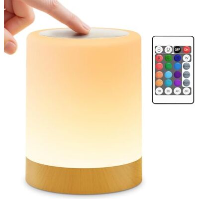Auxmir Nachtlampje, 13 kleuren, dimbaar, dimbaar, RGB-dimmen, USB-opladen, met afstandsbediening, nachtlamp voor kinderen, baby‘s, volwassenen Auxmir Nachtlampje, 13 kleuren, dimbaar, dimbaar, RGB-dimmen, USB-opladen, met afstandsbediening, nachtlamp voor kinderen, baby‘s, volwassenen
