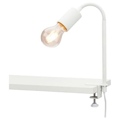 Briloner Leuchten 2600-016 klemlamp, 1 x E27 max. 10 W met kabelschakelaar incl. flexibele arm metaal wit 477 mm Briloner Leuchten 2600-016 klemlamp, 1 x E27 max. 10 W met kabelschakelaar incl. flexibele arm metaal wit 477 mm
