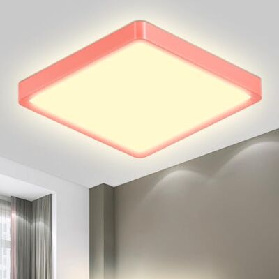 LQWELL Led-plafondlamp, badkamerlamp, waterdicht, IP44, vierkant, plat, 18 W, 3000 K, 1600 lm, dun, voor woonkamer, badkamer, slaapkamer, keuken, hal, kelder, kantoor, 220 x 24 mm LQWELL Led-plafondlamp, badkamerlamp, waterdicht, IP44, vierkant, plat, 18 W, 3000 K, 1600 lm, dun, voor woonkamer, badkamer, slaapkamer, keuken, hal, kelder, kantoor, 220 x 24 mm