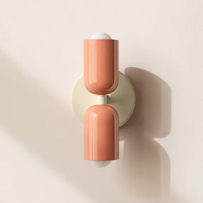 niuniaj Wandlamp voor binnen, 2 vlammen, Up Down wandlamp van metaal, wandlamp E27, moderne roze wandlamp voor woonkamer, slaapkamer, hal, balkon, trap, restaurant, kantoor niuniaj Wandlamp voor binnen, 2 vlammen, Up Down wandlamp van metaal, wandlamp E27, moderne roze wandlamp voor woonkamer, slaapkamer, hal, balkon, trap, restaurant, kantoor
