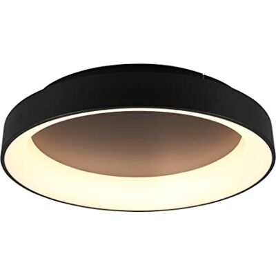 Trio Leuchten Girona 671290132 LED plafondlamp metaal mat zwart acryl met led 48W dimmer geheugenfunctie nachtlampje afstandsbediening Trio Leuchten Girona 671290132 LED plafondlamp metaal mat zwart acryl met led 48W dimmer geheugenfunctie nachtlampje afstandsbediening