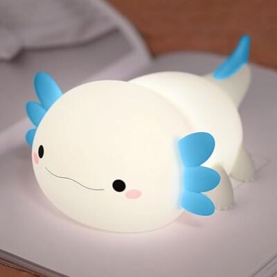 FAMIDUO Axolotl Nachtlampje van voedselveilige siliconen, oplaadbaar, dimbaar, sponsachtig led-nachtlampje voor babykamer, cadeau voor kinderen/jongens FAMIDUO Axolotl Nachtlampje van voedselveilige siliconen, oplaadbaar, dimbaar, sponsachtig led-nachtlampje voor babykamer, cadeau voor kinderen/jongens