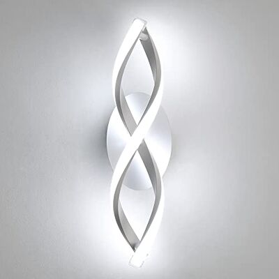 Comely Led-interieurstickers, 16 W, 1800 lm, moderne wandlamp, koud wit licht, 6500 K, slaapkamer, woonkamer, gebogen trap, design, wandlamp, wit, 37 x 10 cm Comely Led-interieurstickers, 16 W, 1800 lm, moderne wandlamp, koud wit licht, 6500 K, slaapkamer, woonkamer, gebogen trap, design, wandlamp, wit, 37 x 10 cm