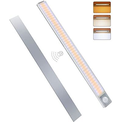 MERTTURM Kastlamp, 160 leds, bewegingsmelder, instelbare helderheid met 3 kleuren, USB, oplaadbaar, draadloos, geschikt voor kasten, keuken, hal, garage, zaklamp MERTTURM Kastlamp, 160 leds, bewegingsmelder, instelbare helderheid met 3 kleuren, USB, oplaadbaar, draadloos, geschikt voor kasten, keuken, hal, garage, zaklamp