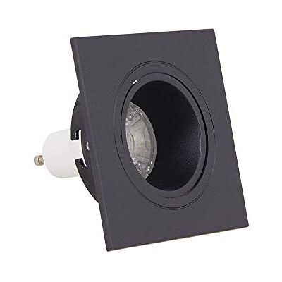 Xanlite SP50CAN led-inbouwplafond-spot GU10, 50 W, 2700 K, vierkant, draaibaar, zwart, IP20-SP50CAN Xanlite SP50CAN led-inbouwplafond-spot GU10, 50 W, 2700 K, vierkant, draaibaar, zwart, IP20-SP50CAN