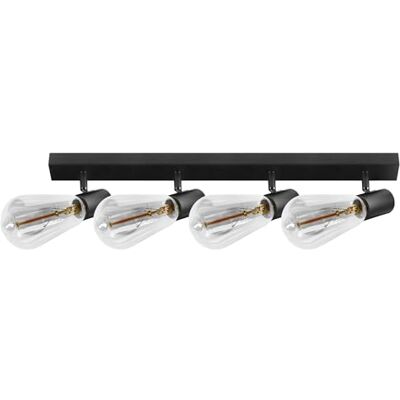 Miratic Plafondspots E27 IP20 plafondverlichting voor woonkamer, keuken en slaapkamer, plafondlamp, spot voor binnenverlichting (geen lamp inbegrepen) (4 x 60 W) Miratic Plafondspots E27 IP20 plafondverlichting voor woonkamer, keuken en slaapkamer, plafondlamp, spot voor binnenverlichting (geen lamp inbegrepen) (4 x 60 W)