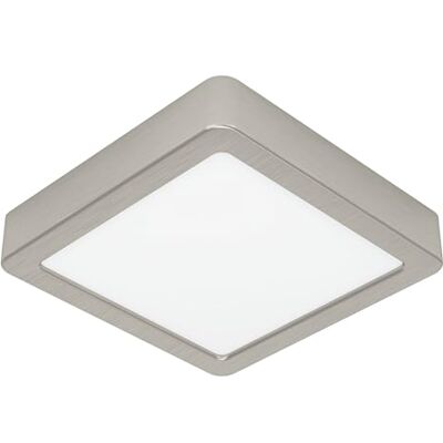 EGLO Fueva 6 led-plafondlamp, vierkante plafondlamp, bureauverlichting, opbouwlamp van zilverkleurig metaal en kunststof, wit, warm wit koud wit, 15 x 15 cm EGLO Fueva 6 led-plafondlamp, vierkante plafondlamp, bureauverlichting, opbouwlamp van zilverkleurig metaal en kunststof, wit, warm wit koud wit, 15 x 15 cm