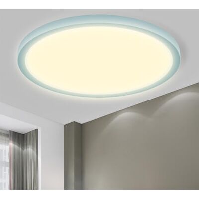 LQWELL ® Led-plafondlamp, plafondlamp voor badkamer, waterdicht, IP44, rond, plat, 18 W, 6000 K, 1600 lm, eenvoudige lamp, modern, dun, voor woonkamer, slaapkamer, keuken, balkon, hal, kelder, kantoor, LQWELL ® Led-plafondlamp, plafondlamp voor badkamer, waterdicht, IP44, rond, plat, 18 W, 6000 K, 1600 lm, eenvoudige lamp, modern, dun, voor woonkamer, slaapkamer, keuken, balkon, hal, kelder, kantoor,