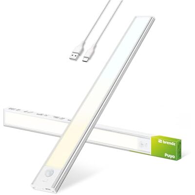 Brendz Led-lamp, oplaadbaar, led, keuken, ondermeubels, 40 cm, USB-C, 2200 mAh, 3 kleurtemperaturen, dimbaar, magnetisch, keukenlicht, Puyo zilver Brendz Led-lamp, oplaadbaar, led, keuken, ondermeubels, 40 cm, USB-C, 2200 mAh, 3 kleurtemperaturen, dimbaar, magnetisch, keukenlicht, Puyo zilver