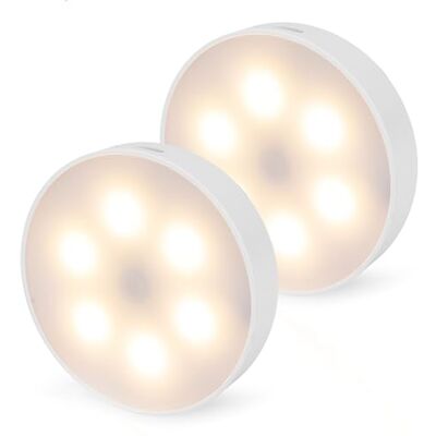 Brendz Ronde led-kastverlichting, touch-bediening, oplaadbaar, USB-C, dimbaar, magnetisch, 2 stuks, 3 kleurtemperaturen, ledlamp, batterij, trapverlichting Brendz Ronde led-kastverlichting, touch-bediening, oplaadbaar, USB-C, dimbaar, magnetisch, 2 stuks, 3 kleurtemperaturen, ledlamp, batterij, trapverlichting