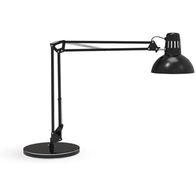 MAUL study bureaulamp van metaal, professionele ledlamp, flexibele staande lamp voor kantoor en werkplaats, hoogwaardige ledverlichting, bureaulamp met gloeilamp, zwart MAUL study bureaulamp van metaal, professionele ledlamp, flexibele staande lamp voor kantoor en werkplaats, hoogwaardige ledverlichting, bureaulamp met gloeilamp, zwart