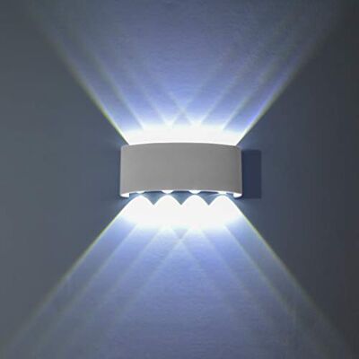 HONPHIER Moderne led-wandlamp voor binnen, 8 W, waterdicht, aluminium, voor slaapkamer, woonkamer, hal, badkamer, hal HONPHIER Moderne led-wandlamp voor binnen, 8 W, waterdicht, aluminium, voor slaapkamer, woonkamer, hal, badkamer, hal