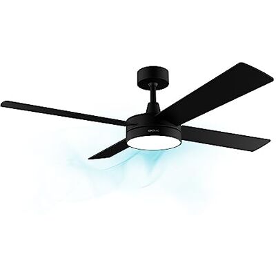 Cecotec EnergySilence Aero 5200 Line Plafondventilator met afstandsbediening, timer en ledlicht, 60 W, koperen motor, 4 bladen, 3 snelheden, winterfunctie, zwart Cecotec EnergySilence Aero 5200 Line Plafondventilator met afstandsbediening, timer en ledlicht, 60 W, koperen motor, 4 bladen, 3 snelheden, winterfunctie, zwart