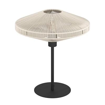 EGLO Midsumer Bedlamp, tafellamp in Japanse stijl, slaapkamerdecoratie, Japanse bedlamp, zwart metaal en crème textiel, E27-fitting, Ø 38 cm EGLO Midsumer Bedlamp, tafellamp in Japanse stijl, slaapkamerdecoratie, Japanse bedlamp, zwart metaal en crème textiel, E27-fitting, Ø 38 cm