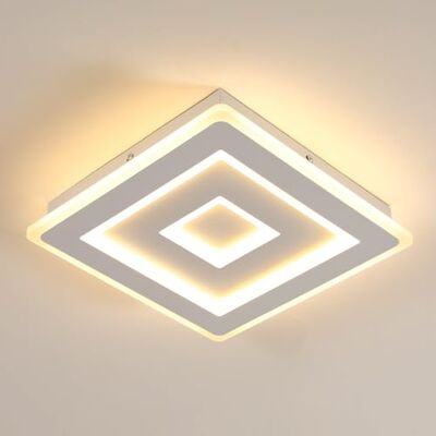 Comely Led-plafondlamp, comfortabel, vierkant, modern, 36 W, 28 cm, wit, voor slaapkamer, woonkamer, warm licht 3000 K Comely Led-plafondlamp, comfortabel, vierkant, modern, 36 W, 28 cm, wit, voor slaapkamer, woonkamer, warm licht 3000 K