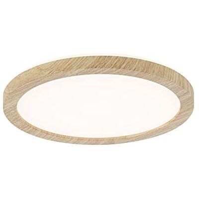 Paulmann 71027 Atria Shine plafondlamp + backlight rond, IP44, 11,2 W, 850 lm, 190 mm, esthetisch hout, kunststof, 3000 K, warmwit, badlamp Paulmann 71027 Atria Shine plafondlamp + backlight rond, IP44, 11,2 W, 850 lm, 190 mm, esthetisch hout, kunststof, 3000 K, warmwit, badlamp