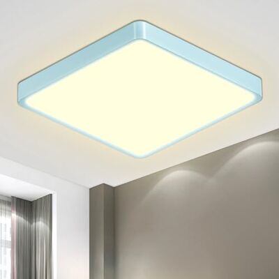 LQWELL Led-plafondlamp, badkamerlamp, waterdicht, IP44, vierkant, plat, 18 W, 4000 K, 1600 lm, dun, voor woonkamer, badkamer, slaapkamer, keuken, hal, kelder, kantoor, 220 x 24 mm LQWELL Led-plafondlamp, badkamerlamp, waterdicht, IP44, vierkant, plat, 18 W, 4000 K, 1600 lm, dun, voor woonkamer, badkamer, slaapkamer, keuken, hal, kelder, kantoor, 220 x 24 mm