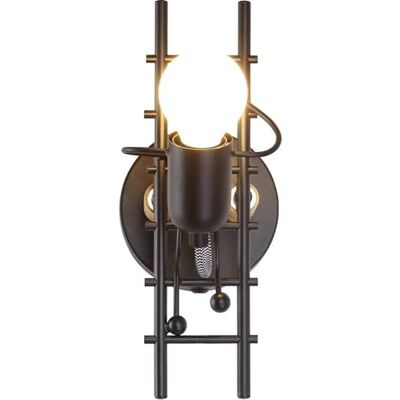 B·LED BARCELONA LED BarcelonaLED Wandlamp, vintage, Scandinavisch, creatief, industrieel, rustiek, zwart, met scharnierende pop en schaal voor E27-gloeilamp, binnen, kinderkamer B·LED BARCELONA LED BarcelonaLED Wandlamp, vintage, Scandinavisch, creatief, industrieel, rustiek, zwart, met scharnierende pop en schaal voor E27-gloeilamp, binnen, kinderkamer