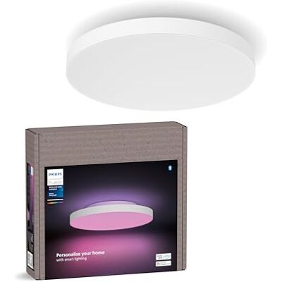 Datura Smart plafondlamp (57,4 x 57,4 cm) wit en gekleurd licht, Bluetooth-compatibele led-plafondlamp, Philips lamp met spraakbesturing voor Alexa, Apple Home en Google Assistant Datura Smart plafondlamp (57,4 x 57,4 cm) wit en gekleurd licht, Bluetooth-compatibele led-plafondlamp, Philips lamp met spraakbesturing voor Alexa, Apple Home en Google Assistant
