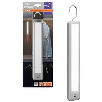 OSRAM LINEARLED mobiele hanglamp in wit, bewegingssensor (straal 3 m), schakelaar en USB-oplaadfunctie, IP20 bescherming, voor gebruik binnenshuis OSRAM LINEARLED mobiele hanglamp in wit, bewegingssensor (straal 3 m), schakelaar en USB-oplaadfunctie, IP20 bescherming, voor gebruik binnenshuis