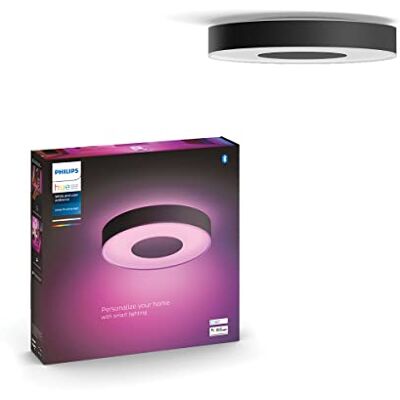 Philips Infuse plafondlamp wit en gekleurd licht zwart 38cm Philips Infuse plafondlamp wit en gekleurd licht zwart 38cm