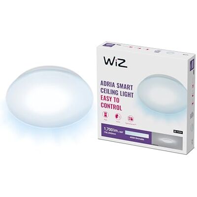 WiZ Plafondlamp Adria – Koelwit Licht – Slimme Plafondlamp – 17 W – Wit – Wi-Fi WiZ Plafondlamp Adria – Koelwit Licht – Slimme Plafondlamp – 17 W – Wit – Wi-Fi