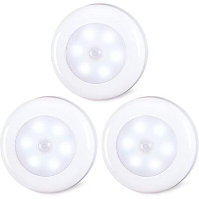 STAR-SPANGLED Set van 3 hoge CRI lampen met bewegingssensor voor binnen op batterijen, draadloze LED verlichting voor onder kasten, garderobes, kasten, trappen, kasten, keukens, STAR-SPANGLED Set van 3 hoge CRI lampen met bewegingssensor voor binnen op batterijen, draadloze LED verlichting voor onder kasten, garderobes, kasten, trappen, kasten, keukens,