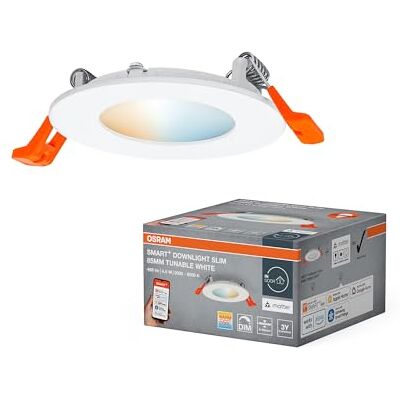 OSRAM SMART+ Matter Downlight LED Inbouw Slim Wit 85mm, 4,5W, 240lm, TW 3000-6500K, Matter WiFi, Alexa, inbouwmontage OSRAM SMART+ Matter Downlight LED Inbouw Slim Wit 85mm, 4,5W, 240lm, TW 3000-6500K, Matter WiFi, Alexa, inbouwmontage