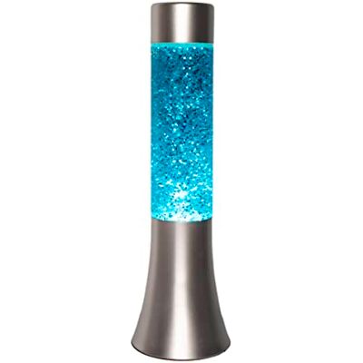 FISURA Lavalamp met verchroomde basis Verscheidenheid aan modellen Lamp met ontspannend effect Met reservelampje 11 cm x 11 cm x 39,5 cm (Blauw, mini) Lampe décorative de 30 cm au style rétro, conçue pour apporter une touche originale à différentes pièc FISURA Lavalamp met verchroomde basis Verscheidenheid aan modellen Lamp met ontspannend effect Met reservelampje 11 cm x 11 cm x 39,5 cm (Blauw, mini) Lampe décorative de 30 cm au style rétro, conçue pour apporter une touche originale à différentes pièc