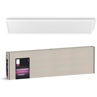 Philips White and Color Ambiance LED-paneel, SURIMU, rechthoekig, Bluetooth-compatibel, wit Philips White and Color Ambiance LED-paneel, SURIMU, rechthoekig, Bluetooth-compatibel, wit