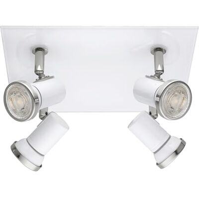 EGLO Tamara 1 spot, staal, plafondlamp 4 lichtpunten, 3,3 W, wit, chroom EGLO Tamara 1 spot, staal, plafondlamp 4 lichtpunten, 3,3 W, wit, chroom