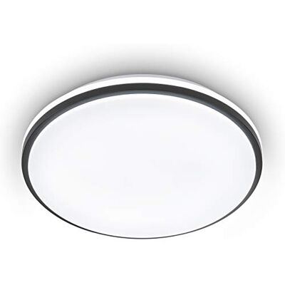 EGLO LED plafondlamp MARUNELLA, wandlamp Ø 34 cm trapsgewijs dimbaar, plafondlamp modern van staal in zwart en kunststof in wit, woonkamerlamp neutraal wit EGLO LED plafondlamp MARUNELLA, wandlamp Ø 34 cm trapsgewijs dimbaar, plafondlamp modern van staal in zwart en kunststof in wit, woonkamerlamp neutraal wit