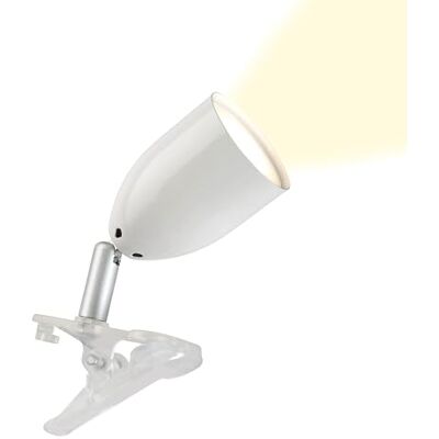 Brilliant Leo LED-clip wit 1 x LED-PAR51, GU10, reflector 3W inbegrepen (240 lm, 2700 K) schaal A++ tot E met kabelschakelaar Brilliant Leo LED-clip wit 1 x LED-PAR51, GU10, reflector 3W inbegrepen (240 lm, 2700 K) schaal A++ tot E met kabelschakelaar
