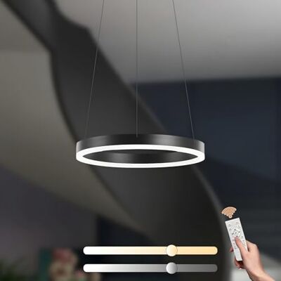 YYUTLUO Moderne led-kroonluchter DIY cirkel 1 zwarte ringen: 40 cm = 23 W hangende verlichting led metaal + acryl afstandsbediening dimbaar 2,9 G hanglamp plafond rond woonkamer slaapkamer YYUTLUO Moderne led-kroonluchter DIY cirkel 1 zwarte ringen: 40 cm = 23 W hangende verlichting led metaal + acryl afstandsbediening dimbaar 2,9 G hanglamp plafond rond woonkamer slaapkamer