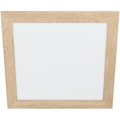 EGLO Ledpaneel Piglionasso met houten decoratieve lijst, plafondlamp hout in lichtbruin, keukenlamp, bureaulamp, led-hallamp plafond neutraal wit, L x B 50 cm EGLO Ledpaneel Piglionasso met houten decoratieve lijst, plafondlamp hout in lichtbruin, keukenlamp, bureaulamp, led-hallamp plafond neutraal wit, L x B 50 cm