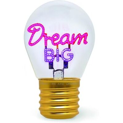 Legami Tafellamp in bolvorm, oplaadbaar met USB-kabel, draadloos, fictielamp, Dream Big thema, 6,8 x 10,3 cm Legami Tafellamp in bolvorm, oplaadbaar met USB-kabel, draadloos, fictielamp, Dream Big thema, 6,8 x 10,3 cm